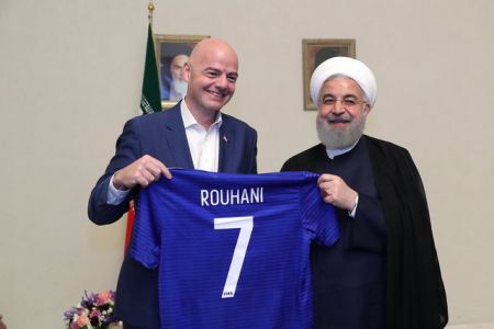 اخبار,اخبار سیاسی,حسن روحانی و رئیس فیفا