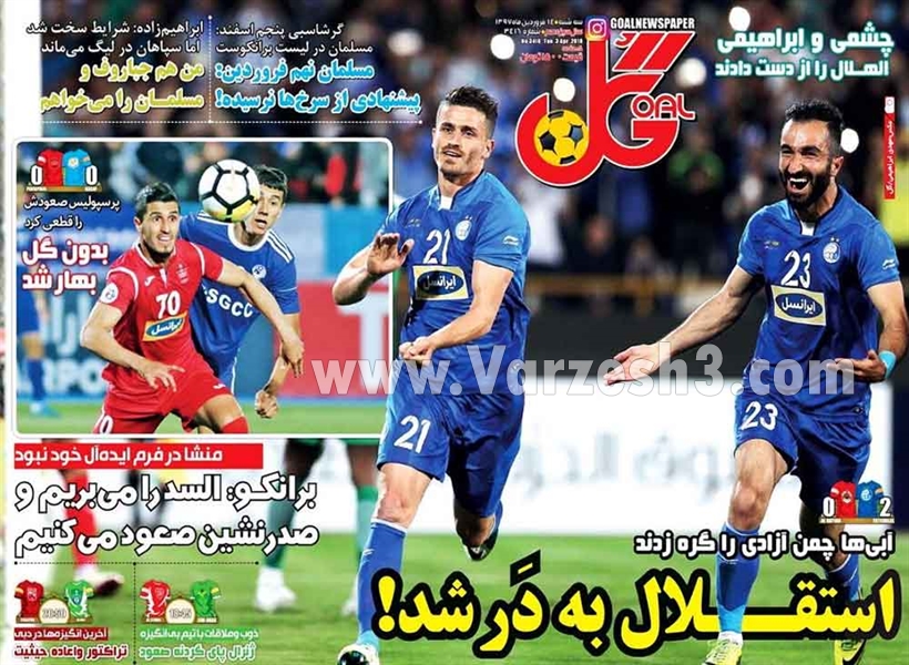  روزنامه های ورزشی