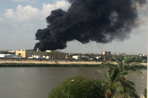 اخبار,اخبار بین الملل,آتش سوزی در سفارت آمریکا در بغداد