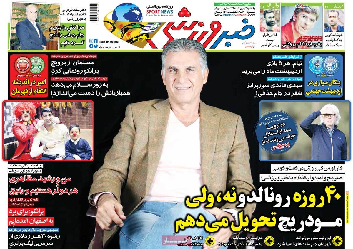  روزنامه های ورزشی