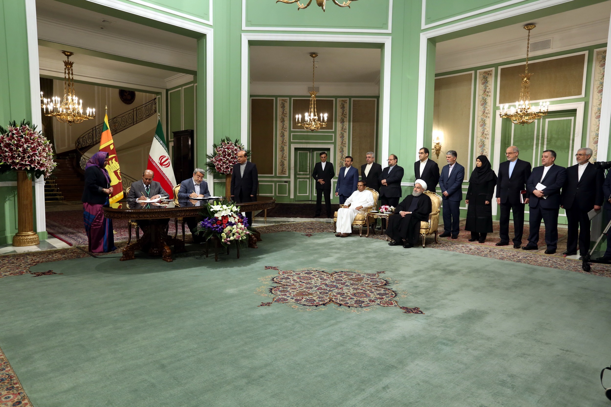   اخبارسیاسی ,خبرهای  سیاسی , استقبال رسمی روحانی از رئیس‌جمهور سریلانکا