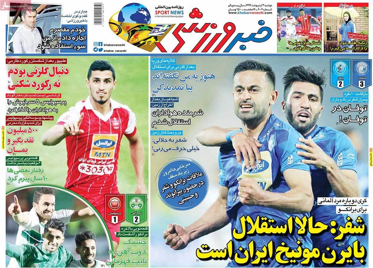  روزنامه های ورزشی