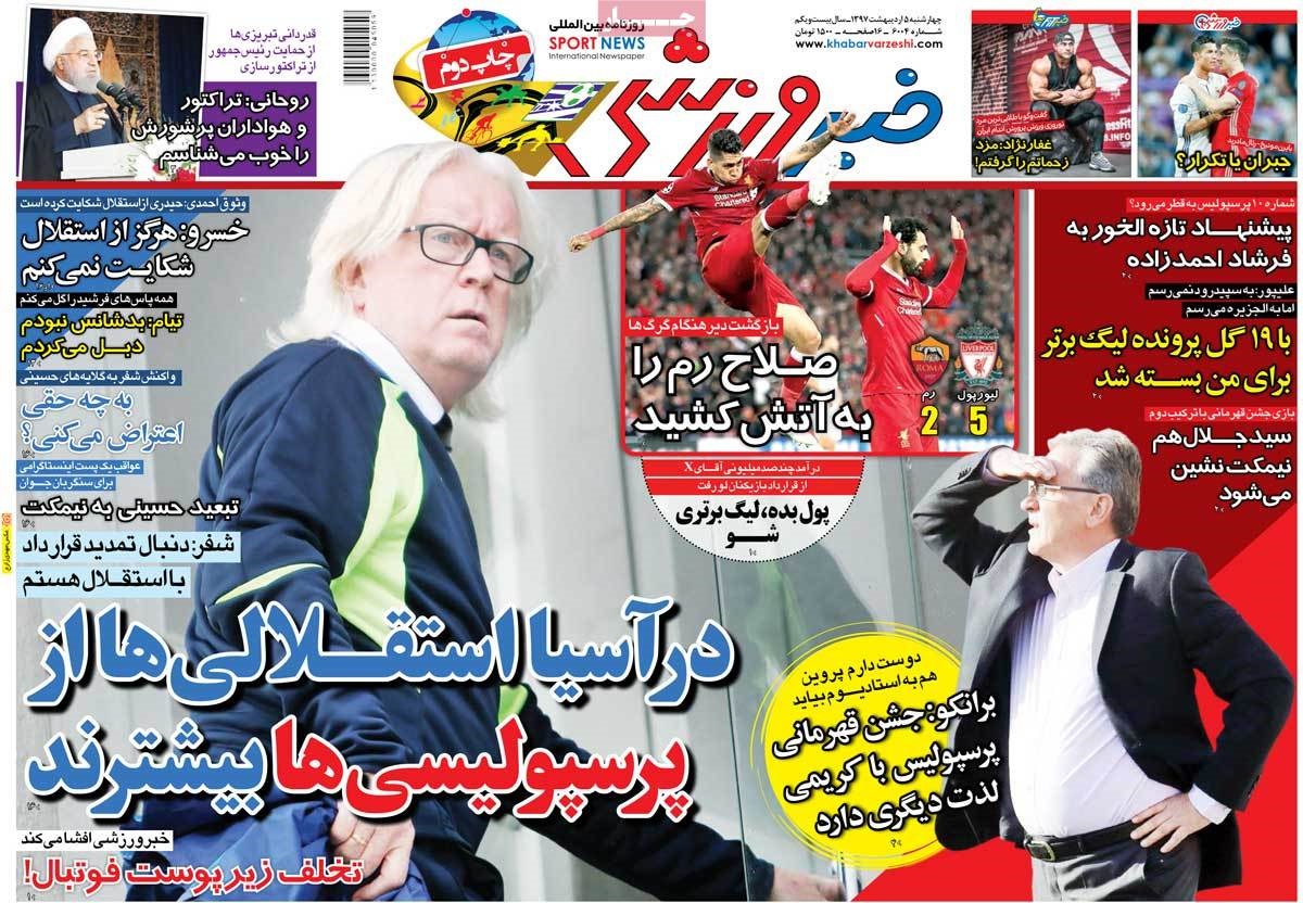  روزنامه های ورزشی