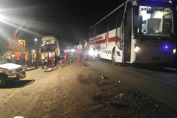 اخبار,اخبار حوادث,واژگونی اتوبوس در محور سبزوار- شاهرود
