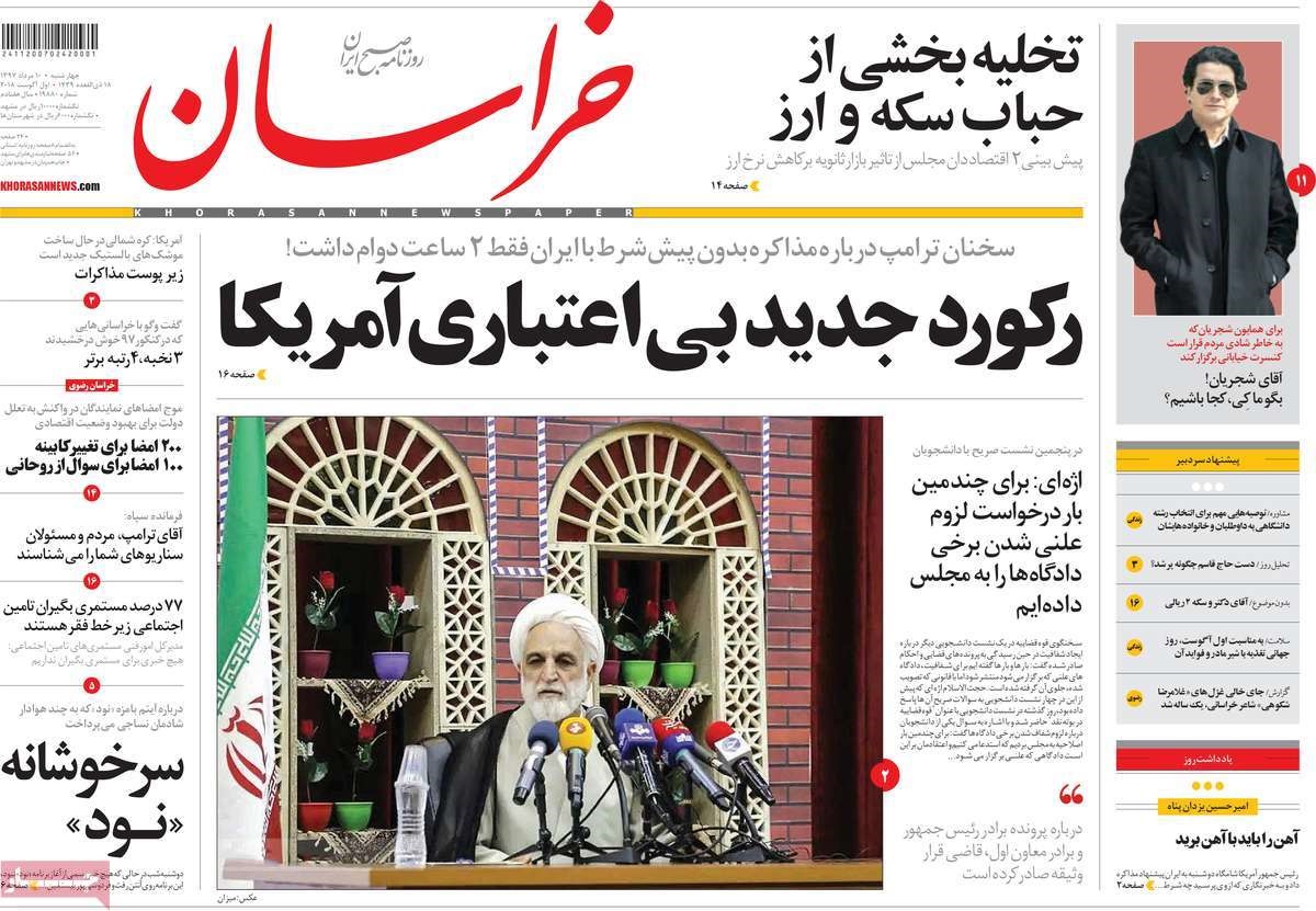  عناوین روزنامه ها 