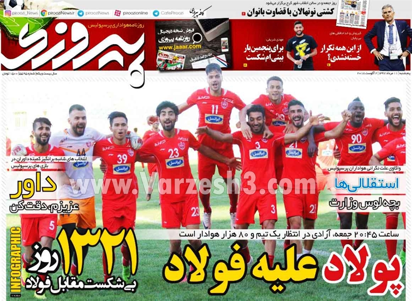  روزنامه های ورزشی