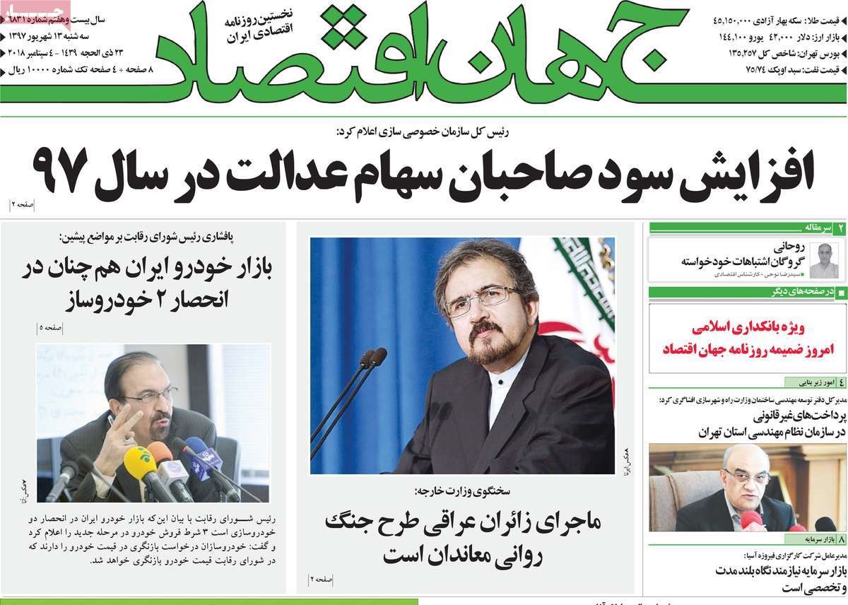  عناوین روزنامه ها 