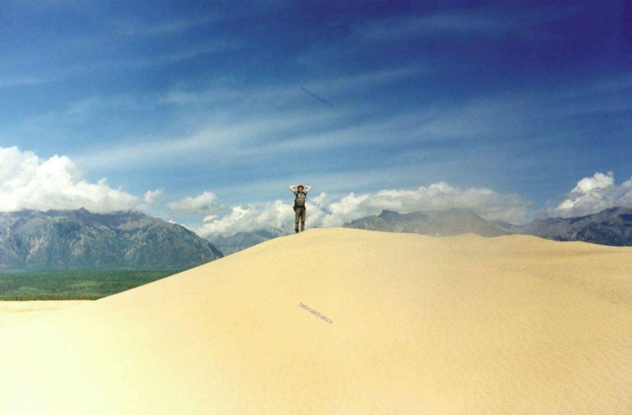 اخبار,اخبار گوناگون, بیابان طلایی وسط کوه‌های پر برف سیبری