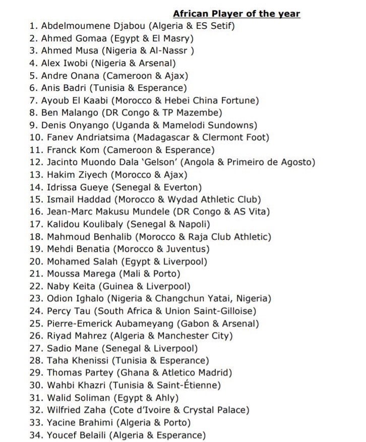 اخبار,اخبار ورزشی,نامزدهای کسب عنوان مرد سال فوتبال آفریقا