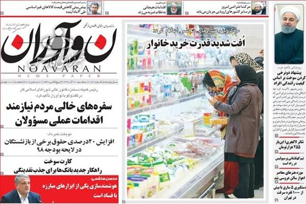  عناوین روزنامه ها 