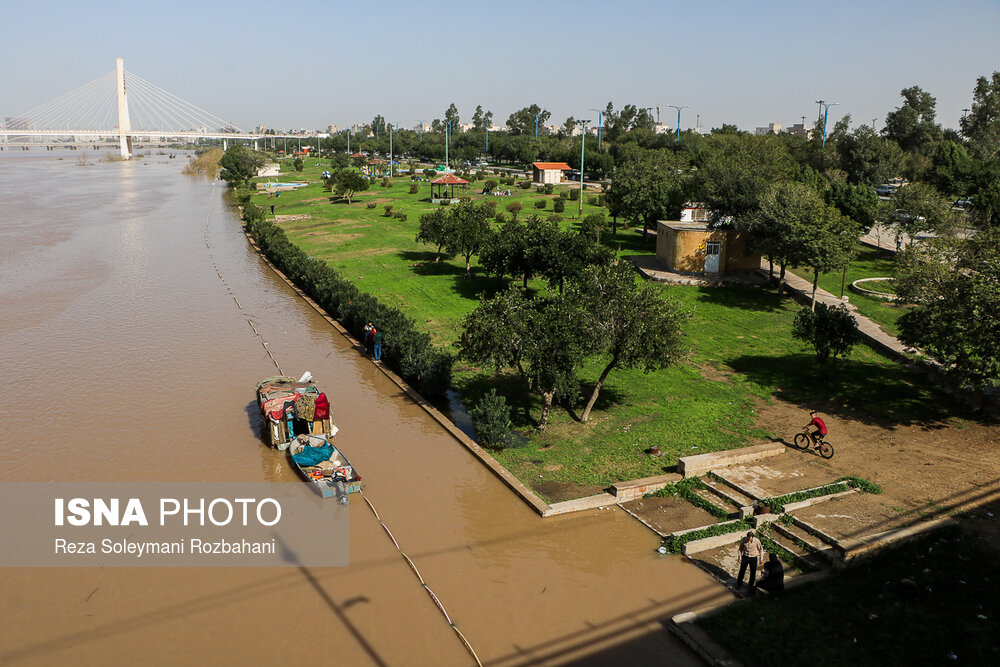 اخبار,عکس خبری,بالا آمدن آب رودخانه کارون در اهواز