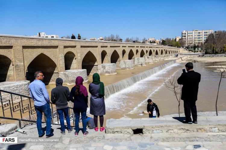 عکس خبری,جاری شدن آب زاینده‌رود در نوروز