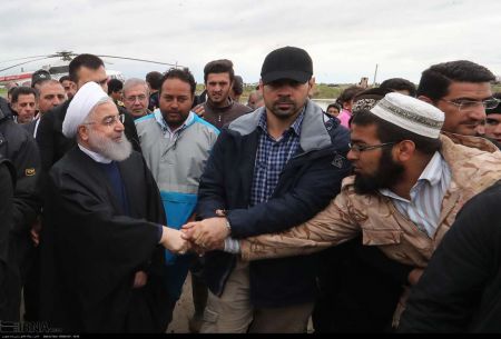 عکس خبری,بازدید روحانی از مناطق سیل زده استان گلستان