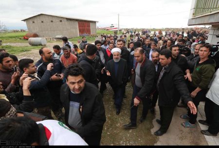 عکس خبری,بازدید روحانی از مناطق سیل زده استان گلستان