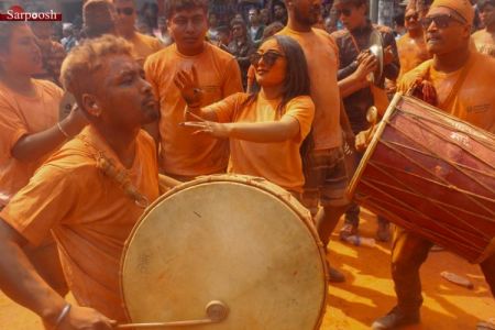 اخبار,اخبار گوناگون, فستیوال رنگ رخ در جشن سیندور جاترای نپال