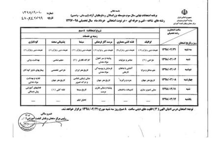 اخبار,اخبار اجتماعی,امتحانات نهایی دانش‌آموزان