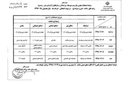 اخبار,اخبار اجتماعی,امتحانات نهایی دانش‌آموزان