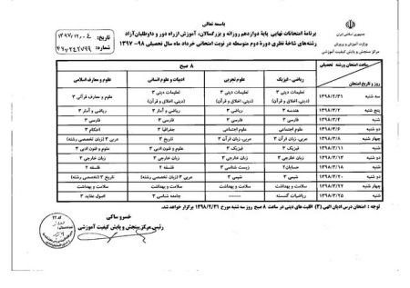 اخبار,اخبار اجتماعی,امتحانات نهایی دانش‌آموزان