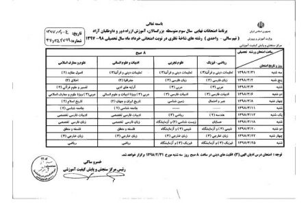 اخبار,اخبار اجتماعی,امتحانات نهایی دانش‌آموزان