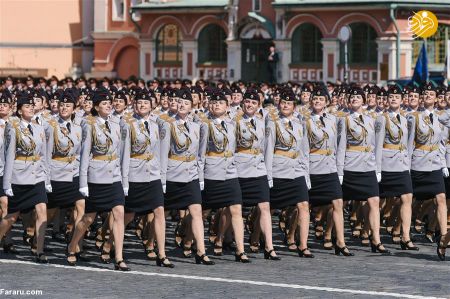 اخبار,عکس خبری,زنان نظامی روس در رژه روز پیروزی