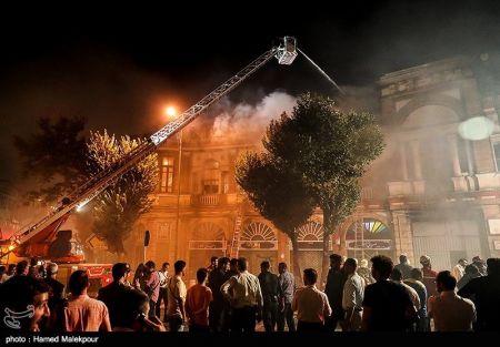 اخبار,عکس خبری,آتش‌سوزی در میدان حسن‌آباد تهران