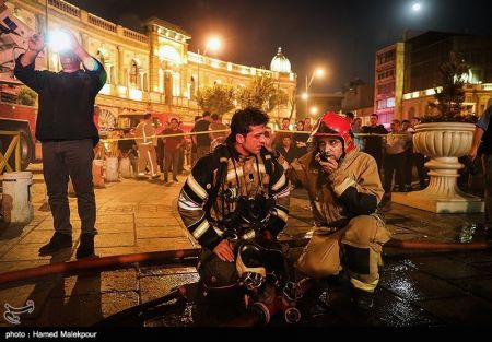 اخبار,عکس خبری,آتش‌سوزی در میدان حسن‌آباد تهران