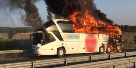 اخبار,اخبار حوادث,آتش‌‌سوزی اتوبوسی در ترکیه