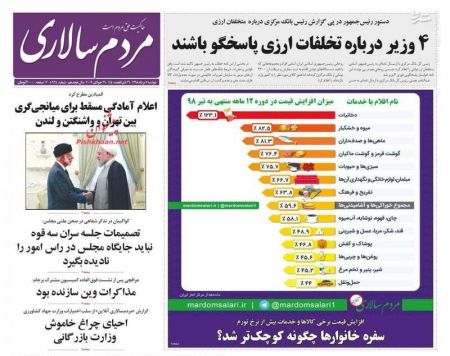  عناوین روزنامه ها 