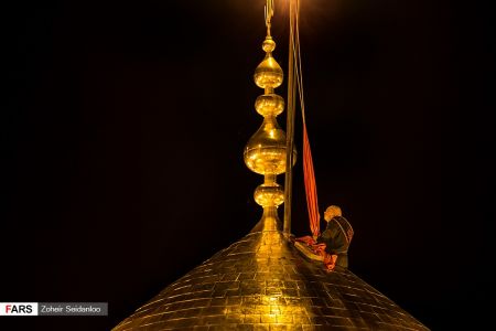 اخبار,عکس خبری,تعویض پرچم حرم امام حسین (ع) 