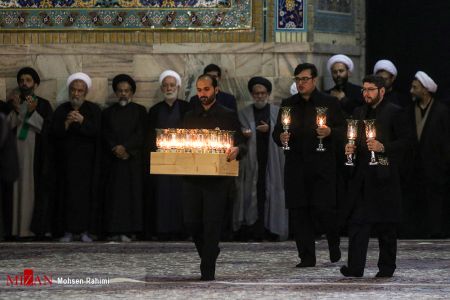 عکس خبری,آیین خطبه خوانی شب عاشورا در حرم مطهر امام رضا (ع)