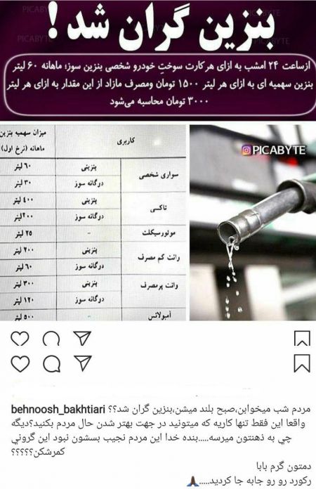 اخبار,اخبار فرهنگی,واکنش چهرهها به افزایش 3 برابری قیمت بنزین اخبار,اخبار فرهنگی,واکنش چهرهها به افزایش 3 برابری قیمت بنزین