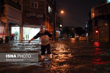 عکس خبری,بارش شدید باران در اهواز