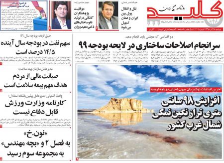  عناوین روزنامه ها 