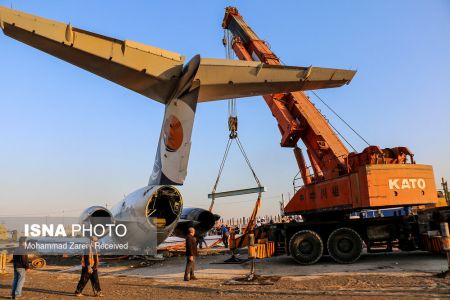 اخبار,عکس خبری,عملیات جابه‌جایی هواپیمای سانحه‌دیده ماهشهر