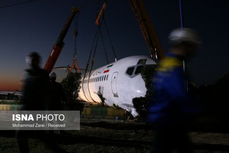 اخبار,عکس خبری,عملیات جابه‌جایی هواپیمای سانحه‌دیده ماهشهر