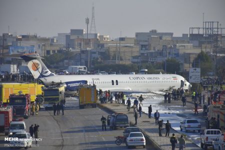 اخبار,اخبار حوادث,خروج هواپیمای مسافری تهران – ماهشهر از باند فرودگاه