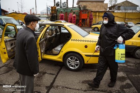 اخبار,عس خبری,ضدعفونی ناوگان حمل و نقل عمومی شهر رشت