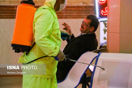 اخبار,عکس خبری,ضد عفونی کردن پایانه مسافربری برون شهری اصفهان