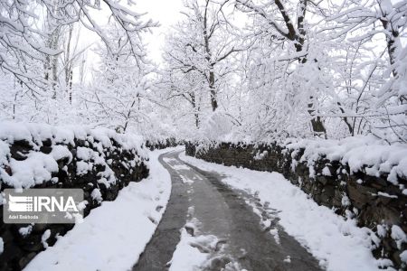 انعکاس,بارش برف بهاری در همدان و مازندران