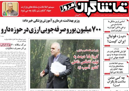 عناوین روزنامه ها, روزنامه های امروز عناوین روزنامه ها, روزنامه های امروز