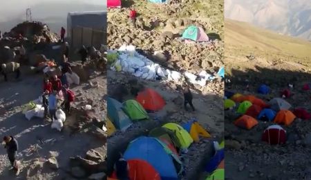 اخبار,اخبار ورزشی,شوخی کوهنوردان با کرونا در دماوند اخبار,اخبار ورزشی,شوخی کوهنوردان با کرونا در دماوند