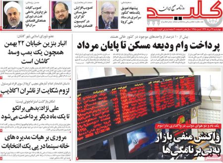 عناوین روزنامه ها, روزنامه های امروز عناوین روزنامه ها, روزنامه های امروز