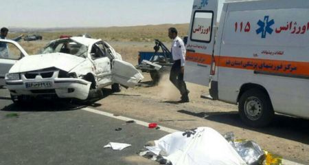 اخبار,اخبار حوادث,واژگونی مرگبار یک سواری سمند در اصفهان