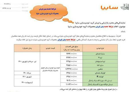 اخبار,اخبار بازار خودرو,شرکت سایپا اخبار,اخبار بازار خودرو,شرکت سایپا