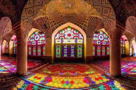 مسجد نصیرالملک جاهای دیدنی شیراز,مکان های دیدنی شیراز,مسجد نصیرالملک