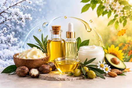 ترکیبات گیاهی و نرم کننده برای پوست