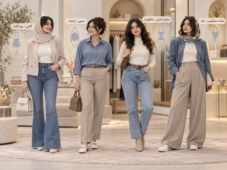 شلوار مناسب بر اساس فرم بدن شلوار مناسب بر اساس فرم بدن