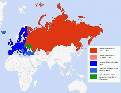 جغرافیای فیزیکی اوراسیا, تعداد کشورهای اوراسیا