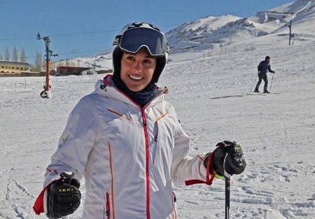 عاطفه احمدی و همسرش, جوان ترین اسکی باز ایرانی, اینستاگرام عاطفه احمدی