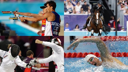ورزش پنجگانه مدرن, معرفی رشته های ورزش پنج گانه مدرن, پرش با اسب و شمشیر بازی از ورزش های پنجگانه مدرن